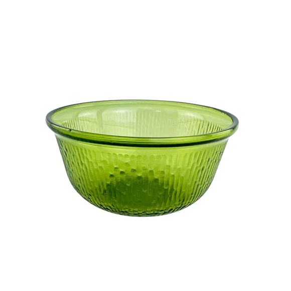 Bartlett Collins Old Hickory Green Glass Mixing Bowl Small Size Textured Vintage - Picture 4 of 16